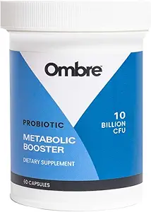 Ombre Metabolic Booster Probiotic - Υποστηρίζει Μεταβολισμός, Υγιεινή Διαχείριση Βάρους & Digestion - Energy & Gut Health Supplement for Women and Men - 10 Billion CFU, Prebiotic Fiber, Vegan, 30 Υπηρεσίες