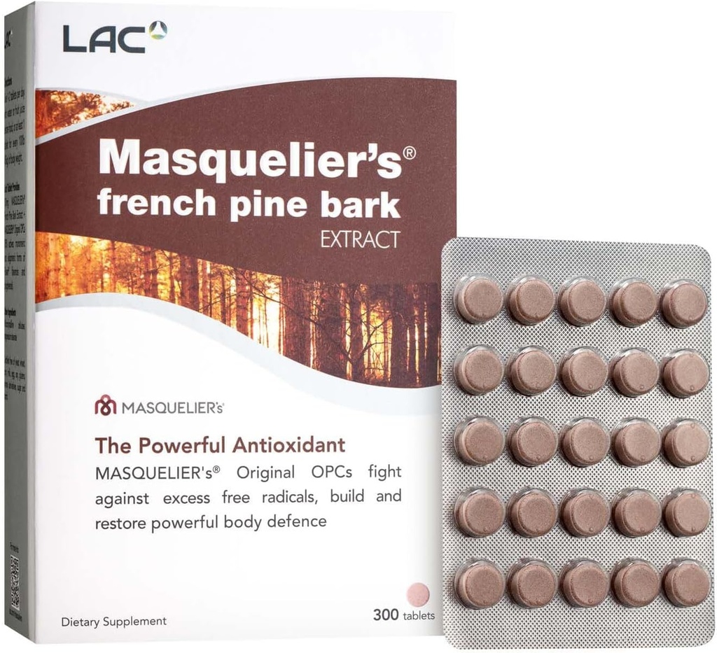 LAC Masquelier'in Fransız Pine Bark Ekstraksiyonu (300 Tablet)