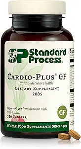 Standard Process Cardio-Plus GF - Υποστηρίζει την υγεία της καρδιάς & την κυκλοφορία - Καρδιαγγειακή υποστήριξη με βιταμίνες B6, C & E - Περιλαμβάνει Νιασίνη & Σελήνιο - Χωρίς γλουτένη, Μη-Dairy & Μη-Σόγια - 330 Tabletισκία