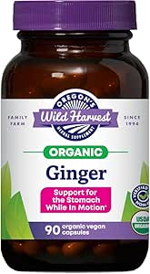 Oregon'un Vahşii, Stomach Desteği için Güvenilir Organik Ginger Capsules, Non-GMO, 1000 MGS, 90 Count