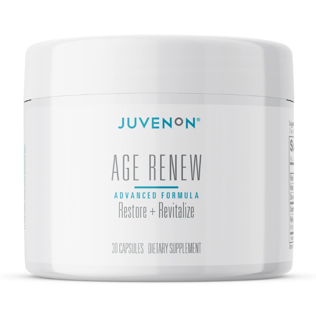 Juvenon AgeRenew Beta Glucan Anti Aging Immunity Support Supplement, Beta Glucan ile Immune Defense Boost