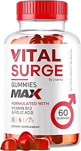 Vital Cerrahı - Erkekler Gummies için Vital Cerrah Max Maksimum Güçlü 1050 MG, VitalSurge Supplement Support Gummy Advanced Formula, Premium Vitamin Gomitas (60 Gummies)