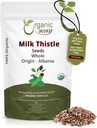 Organic Way Whole Milk Thistle Seeds (Silybum marianum) - Herbal Tea | European Wild-Harvest, Organic & Kosher Certified, Vegan, Non GMO & Gluten Free, USDA Certified, Origin - Albania (16 Oz)