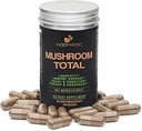 Noomadic Mushroom Total, 60 κάψουλες, 500mg, 30% Beta Glucans, Adaptogenic Mushroom Complex of Lions Mane, Turkey Tail, Chaga, Reishi, Cordyceps, Hot Water Extract, Fruiting Bodies.