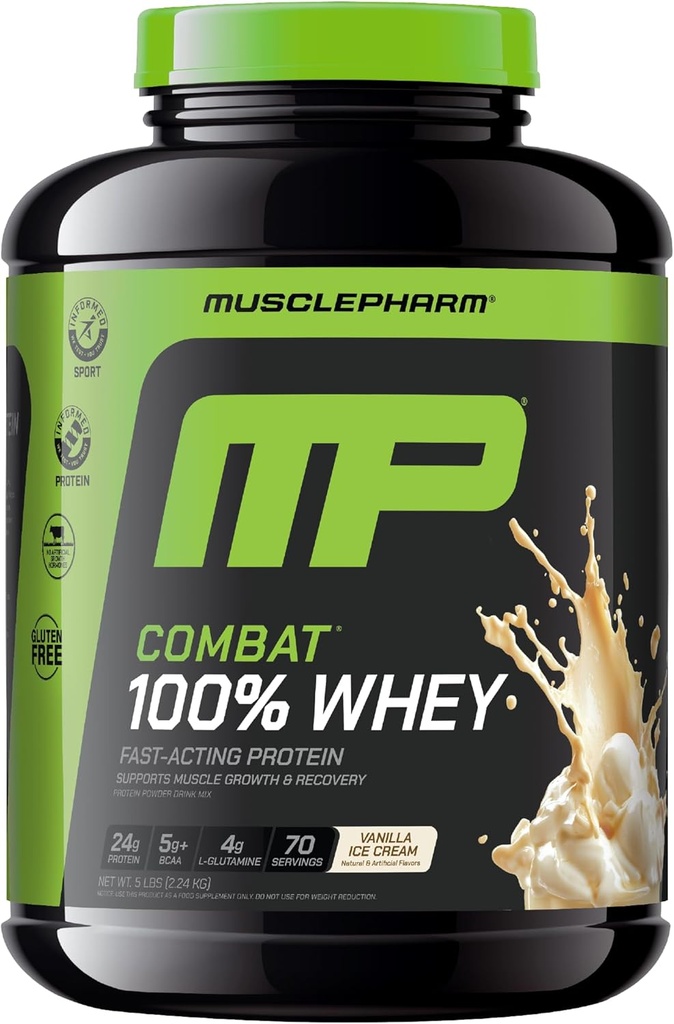 KasPharm 100% Whey Protein Tozu, Vanilla Flavor, Hızlı Kurtarma ve Kas Whey proteini izolasyonte, Kadınlar ve Erkekler için Yüksek Protein Toz, Gluten Free, 5 lb, 70 Servisler