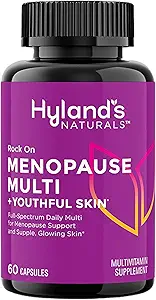 Hyland's Rock On Menopause and Youthful Skin Multivitamin for Women with Immune Support, 60 Capsules, Menopause Relief for Women with Biotin, Collagen ve Red Clover