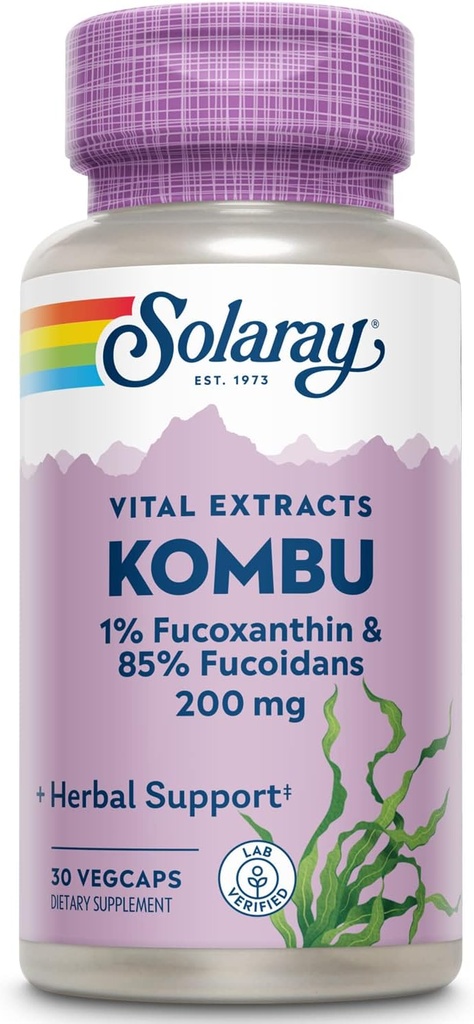 SOLARAY Fucoxanthin Ειδικής Φόρμουλα για χορτοφάγους Κάψουλες, 400 mg 