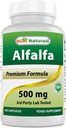 En İyi Doğallar Alfalfa Green Super Food 500 mg 180 Capsules (180 Kont (1.5 km)