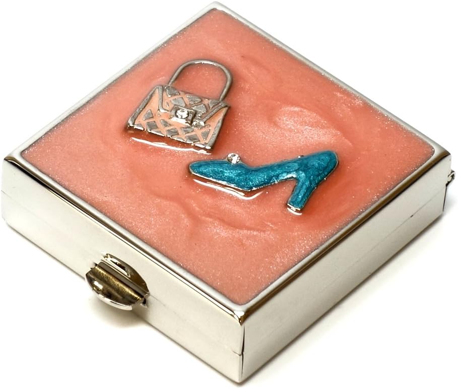 9311 Square Small Pill Box Organizer Pink Blue Gold Women Travel Pill Case Purse Pocket Konteyner Günlük Portatif Tıp Vitamini Kutu İlaçları Tamam Mini Depolama