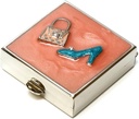 9311 Square Small Pill Box Organizer Pink Blue Gold Women Travel Pill Case Purse Pocket Konteyner Günlük Portatif Tıp Vitamini Kutu İlaçları Tamam Mini Depolama