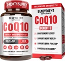 Ievolent Pure CoQ10 200 mg Softgels with BioPerine® for Max Abors, Ubiquinone Coenzyme Q10 Supplement for Heart Health, Energy Production, Sağlıklı Aging & Antioksit Desteği, 100 Softgels