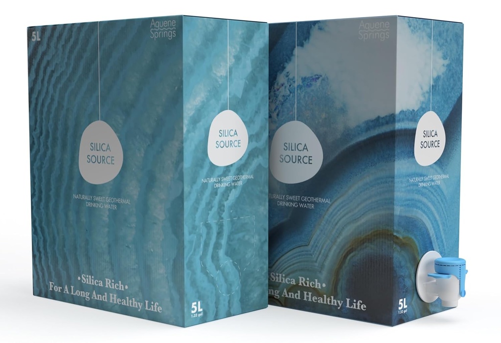 Aquene Springs Silica Πηγή Νερό, Καθαρό, Silica-Πλούσιο Γεωθερμικό Νερό για Καθημερινή Ενυδάτωση, Φυσικώς Φιλτραρισμένο, Δευτέριο Εξαντλημένο, pH 8., Προάγει την Καρδιαγγειακή Υγεία, την ανακούφιση του πόνου, και κατά της γήρανσης