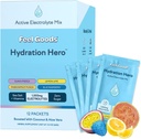 Goods Hydration Hero, Diversity Pack, 1.000 mg Electrolytes Toz, Sugar Free, Magnezyum, Organik Aloe Vera, L Theanine, C, Vegan, GMO, On The Go Electrolyte Packets, 12 Count