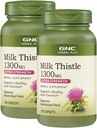 GNC Herbal Plus Süt Butle 1300 mg, Twin Pack, Şişe başına 120 Caplets, Sağlıklı Canlı Fonksiyonları Destekler
