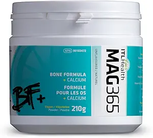 MAG365 ITL Health BF Plusuba, 210g 35-Servings - Ionic Magnezyum Citrate Toz, Doğal Citrus Flavor - Vitamin K2 D3 ile çinko, B6, C,uba & Pyum - Erkekler ve Kadınlar için Bone Support Formula