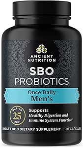 Erkekler için Eski Beslenme Probiyotikleri, SBO Probiyotiks Men's Once Daily 30 Ct, for Health Digestion and Immune System Function Support, 25 Milyar CFUs* Per Service