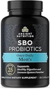 Ancient Nutrition Probiotics for Men, SBO Probiotics Men's Once Daily 30 Ct, for Healthy Digestion and Immune System Function Support, 25 Billion CFUs* Per Serving