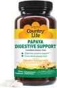 Country Life Chewable Papaya Enzymes for Digestion Support - Φυσικό ανανά & Παπάγια Γεύση, Βοηθά με θρεπτική απορρόφηση, Περιέχει Papain & Protease - 200 και 500 Wafers Διαθέσιμο