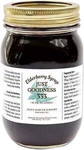 All Natural Elderberry Syrup (16 fl oz) Yetişkinler ve Çocuklar için, Daily Immune Support Herbal Supplement with Antioksis, Organic Sambucus Elderberry