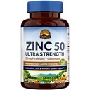 Vitalitown Chelated çinko 50 mg, çinko Picolinate & Gluconate, 60 Veggie Capsules, Well-Absorbed, Immune System, Sağlıklı Skin & Development, Vegan, NO Gluten, Non-GMO