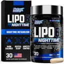 Nutrex Lipo 6 Nighttime Fat Burner | Melatonin Sleep Aid & Kilo Kayıp Diyet Pills for Men and Women | Night Time Metabolism ATM Appetite Suppressant | 30 Hizmet (1)