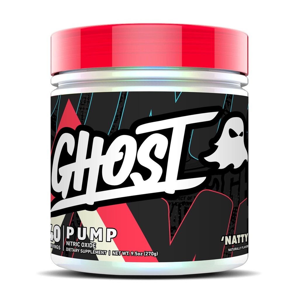 GHOST Pump Nitrik Oksit Toz, Natty - 40 Hizmet - Sugar & Stim-Free Pre-Workout Supplements - L-Citrulline, Arginine Nitrate & L-Glutathione - Soy & Gluten-Free, Vegan