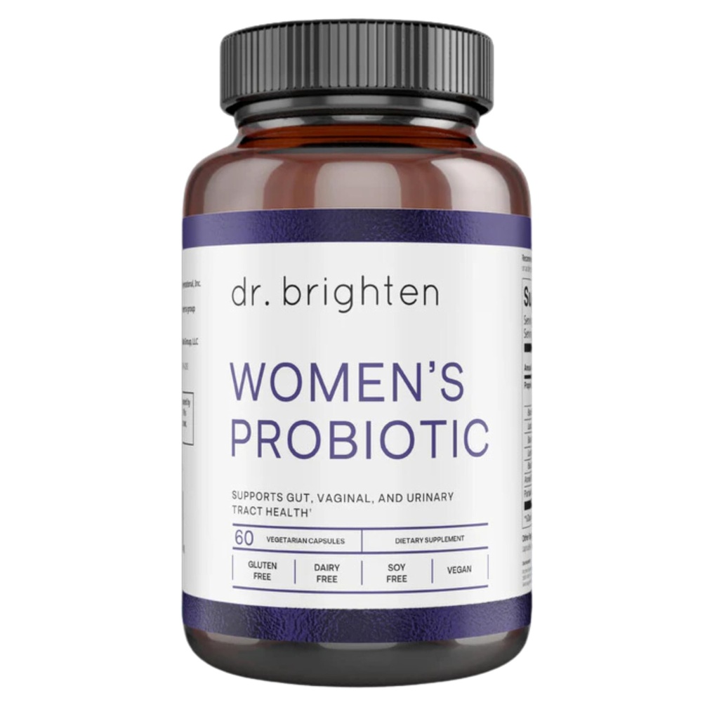 Dr. Brighten Women's Probiyotik - Probiyotiks, Antioksis & Sunfiber ile Sağlıklı Hormonlar, Dengeli Kadın Mikrobiyom, Ovaries ve Immune Health - 60 Capsules, Prebiyotikler