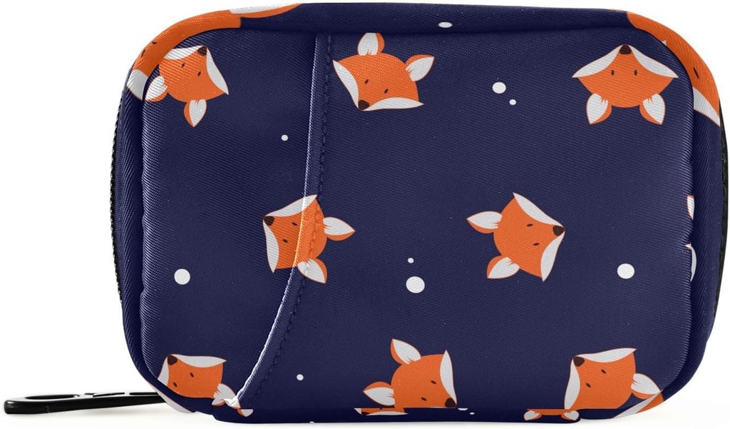 Pill Box Cute Fox 7 Day Pill Case Travel Pill Organizer Bag with diamond Weekly Vitamin Medicine Supplement Sahibi Pouch Bag