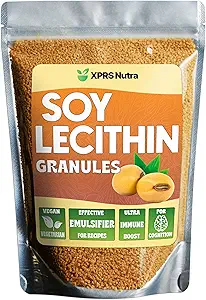 XPRS Nutra Soy Lecithin Granules Non GMO - Lecitina de SOYA - 100% Pure Soy Lethicin Granules - Premium SOYA Lethicin Granules - Λιπαρά γαλακτωματοποιητής βαθμού τροφίμων Κατάλληλο για ψήσιμο (16 ουγγιά)