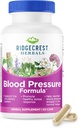 RidgeCrest Herbals Kan basıncı Herbal Formula 12 Herbs, Poria Mushroom, Gastrodia, Gardenia, For Heart, Vascular, Circulation Health (60)