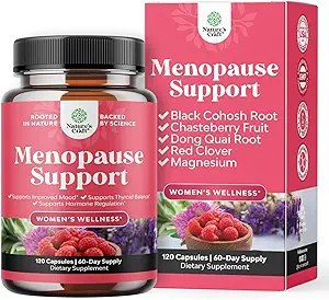 Complete Herbal Menopause Supplement for Women - Female Hormone Balance Capsules for Night Sweats Hot Flashes & Mood Swings with Dong Quai, Chaste Berry & Black Cohosh Root - 120 Count Pack