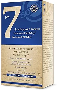 Solgar No. 7, 60 Sebze Kapsülleri - Ortak Destek ve Konfor - Men & Kadınlar için Hareketlilik ve esneklik - Ester-C Vitamin C - Gluten-Free, Non GMO, Dairy Free - 60 Hizmetler