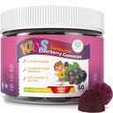 Life Sugar-Free Kids Elderberry Gummies with Vitamin C & çinko – Daily Immune Support Supplement for Children, Sambucus Antioksi, Vegan, 60 Ct