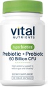 Hiperbiyotikler Vital Nutrients Prebiyotik ve Probiyotik for Women and Men | 60 Milyar CFU | Pre and Probiyotiks Supports Digestive Health, Constipation, Diarrhea, Gas & Bloating* | 30 Vegan Capsules