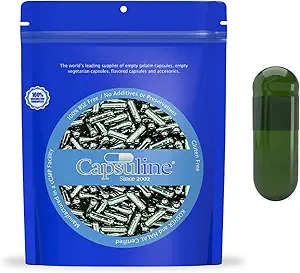Capsuline Chlorophyl Χορτοφαγική άδεια κάψουλες μέγεθος 0 Πράσινο / πράσινο