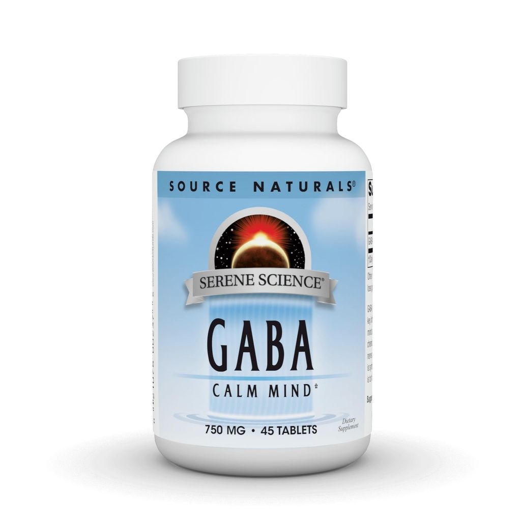 Source Naturals Serene Science GABA, για ένα ήρεμο μυαλό, 750mg - 45 δισκία