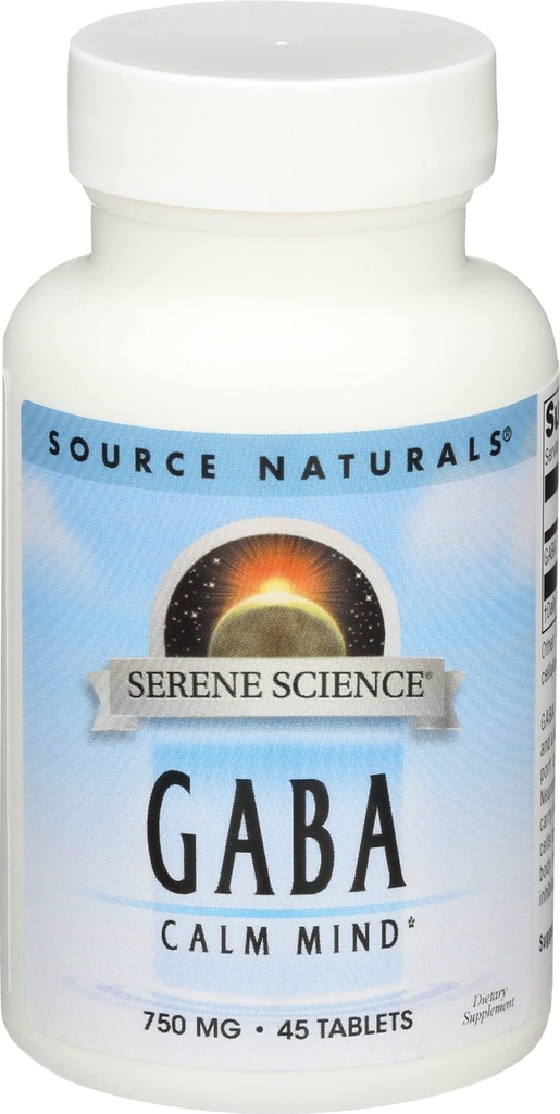 Source Naturals Serene Science GABA, για ένα ήρεμο μυαλό, 750mg - 45 δισκία
