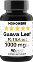 MONOHERB Guava Leaf 10x Extract 1000 mg - 90 Κάψουλες - Ισούται με 10. 000 mg