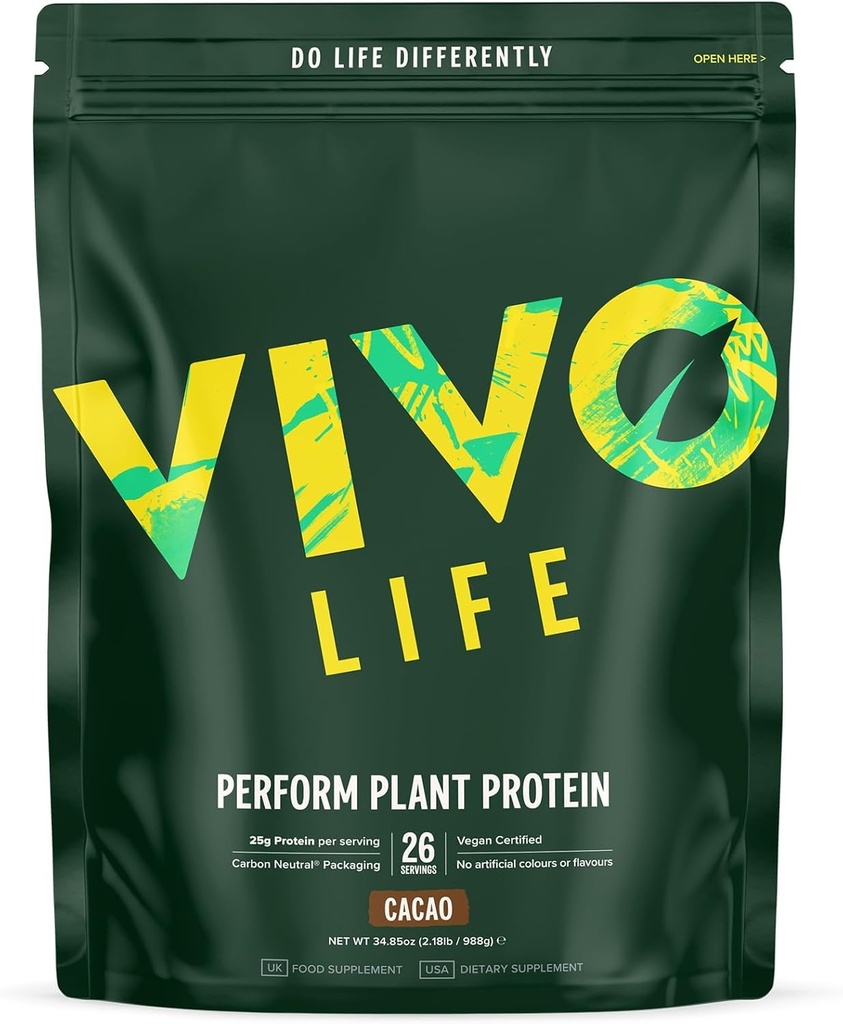 PH yaşam Bitki Protein Tozu | 6g BCAAs, Iron, çinko, Turmeric & Herbal Enzyme Mix | Lactose Free & Easy to Digest, Plant-Based Nutrition | Raw Cacao - 26 Servisler