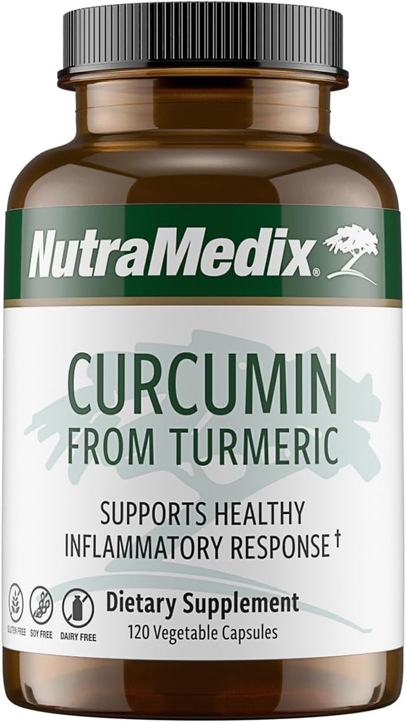 NutraMedix Curcumin - 500 mg Turmeric Capsules - Sağlıklı Inflammatory Yanıtı, Immune System, Brain, Heart & Liver Support (120 Capsules)