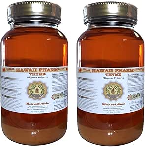 Youme Liquid Extract, Organik Thyme (Thymus Vulgaris) Tincture, Herbal Supplement, Hawaii Pharm, ABD'de Made, 2x32 fl.oz
