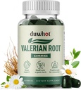 Valerian Root Gummy, Organik Valerian Root for Sleep & Stress Relief, Chamomile Flower ile Yetişkinler, Çocuklar-Friendly, Apple Flavor, 60 Countss