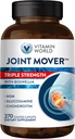 Βιταμίνη World Triple Strength Join Mover, Glucosamine Chondroitin με το συμπλήρωμα κοινής υποστήριξης MSM, Collagen & Boswellia Serrata Extract, Support Joint Strength, Comfort & Ευελιξία, 270 Caplets