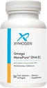 XYMOGEN Omega MonoPure DHA EC - Yüksek Yoğun DHA Balık yağı - Omega-3 Cardiovascular için Tamam, Immune + Bilişsel Destek (30 Softgels)