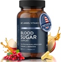 Mt. Angel Vitamins Συμπλήρωμα Υποστήριξης Ζάχαρης Αίματος - Φυσικό συμπλήρωμα με Pysllium Husk, Βερβερίνη με Κεϋλάνη Κανέλα, και μηλίτη μήλου Ξίδι - Υποστηρίζει υγιή επίπεδα ζάχαρης Αίματος - 60 κάψουλες