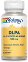 SOLARAY DL-Phenylalanine, 500mg | 50-50 Blend of Essential Amino Acids for Nervous System, Mood & Energy Support | 60 VegCaps