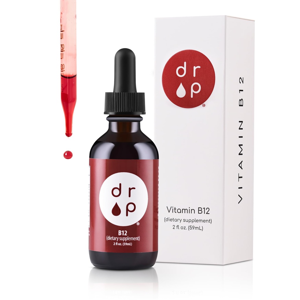B12 2500 mcg 2 oz Liquid Drops for Energy Production, Nervous System Health - Yapay Preservatives, Non-GMO, Gluten Free, Vegan-Friendly