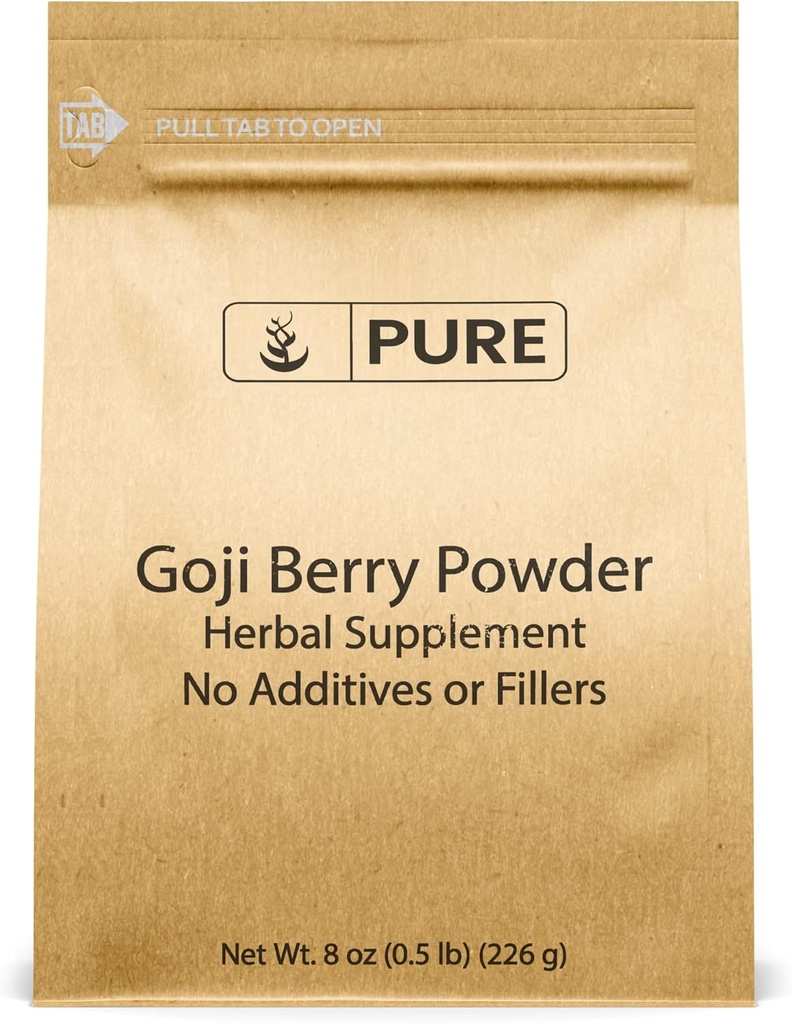Καθαρά πρωτότυπα συστατικά Goji Berry σκόνη (8oz) Wolfberry, παραδοσιακό συμπλήρωμα βοτάνων, μη ΓΤΟ