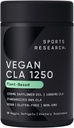 Spor Araştırma Vegan CLA - Erkekler ve Kadınlar için Active Conjugated Linoleic Asit ile 1250 mg | Non-GMO, Soy & Gluten Free -% 80 (90 Softgels)