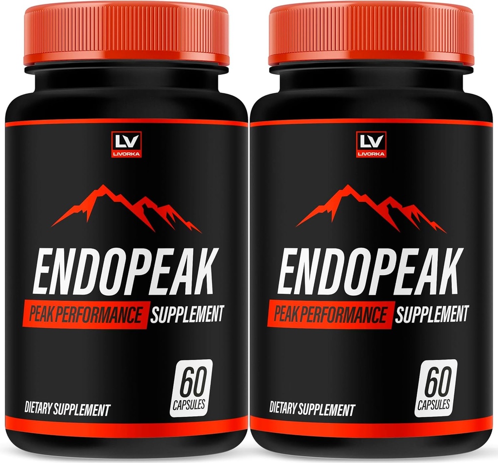LIVORKA (2 Pack) Endopeak - Erkekler için Endopeak Pills, Endopeak Capsules, Endopeak Erkek Performansı, Endopeak Supplement, Endopeak Yorumlar, Endopeak Erkek Pills için 120 Capsules